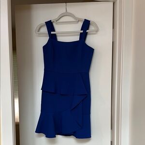 BCBGMaxAzria Blue Peplum Sheath Dress Cocktail